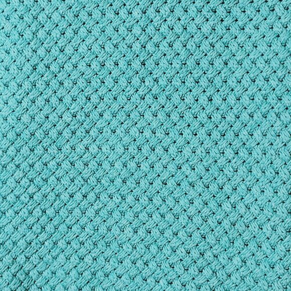 LL Bean Basketweave Boatneck Sweater Teal Green 100% Cotton Women's size XL Peti - Picture 6 of 7